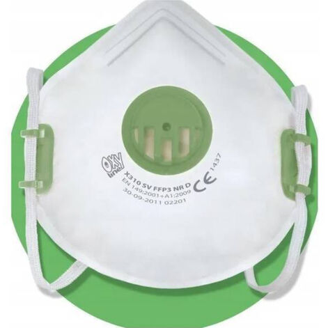 FFP3 Oxyline respirators, sejas aizsargs, aizsargā 99% no mikroorganismiem x10